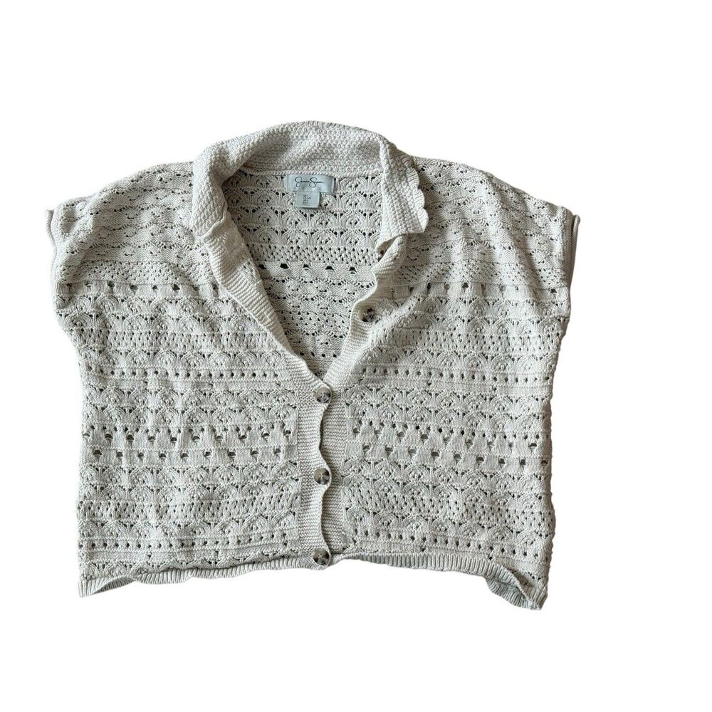 Jessica Simpson In Knit Top Women's Size L  Beige